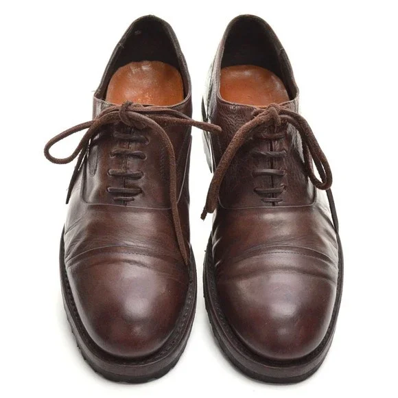 Freebird by Steven Winston Black Leather Cap-Toe Oxfords freebird | Shoes | Men Freebird Winston Brown Leather Cap  main image 4